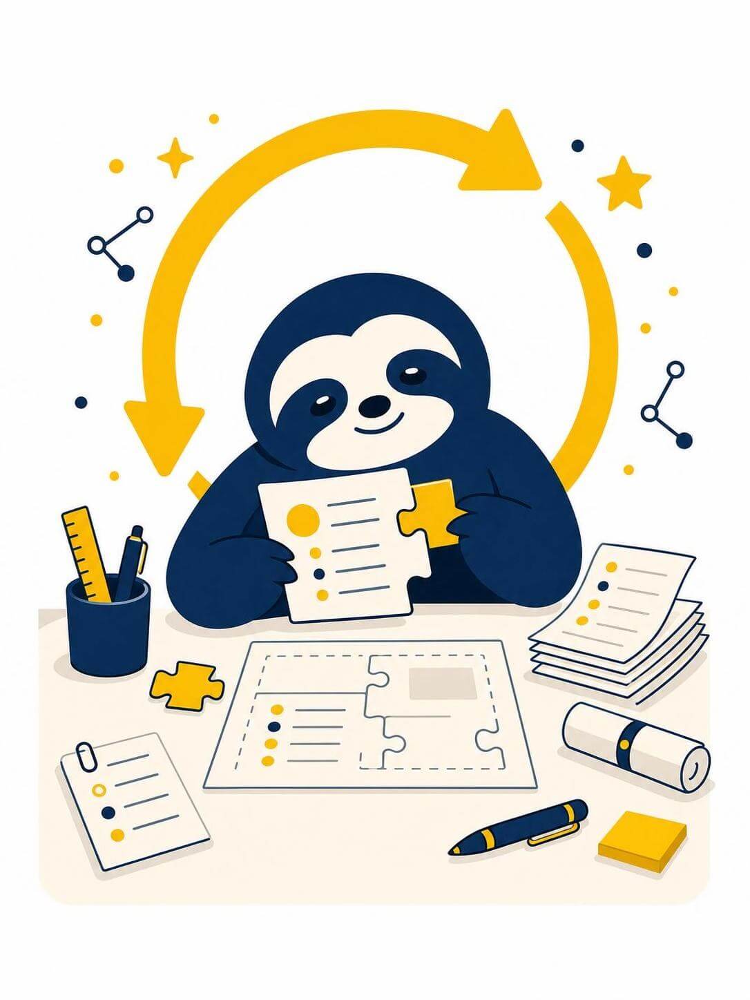 树懒组装下一份试卷,形成学习闭环